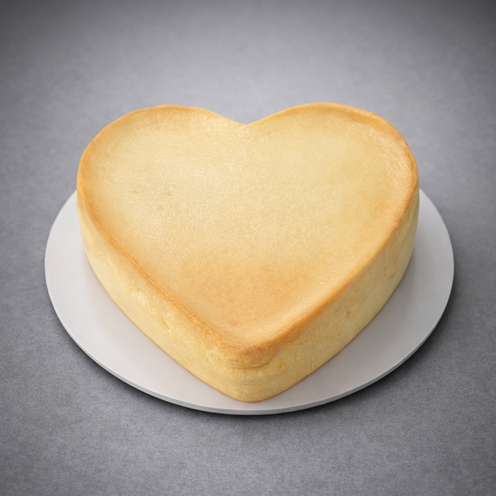 Heart-shaped cheesecake for Valentine’s Day